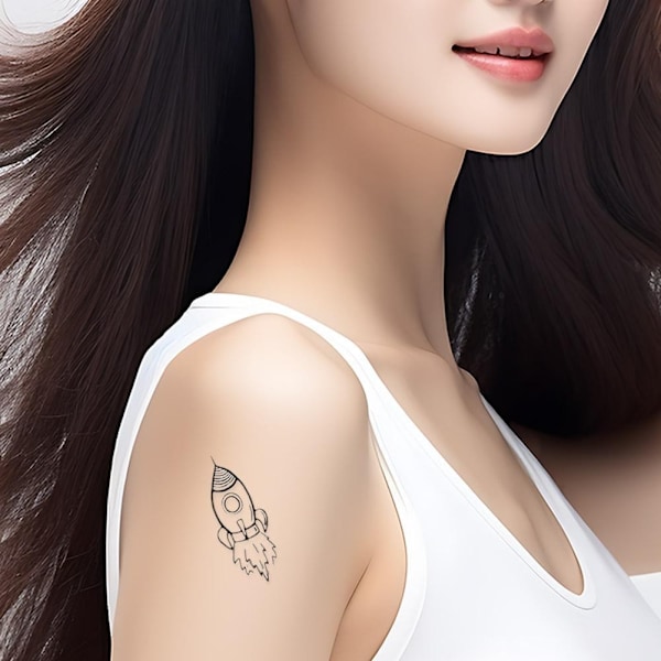 Liten Fräsch Vattentät Tatuering Patch Semi Permanent Och Vattentät Hållbar K1V4 style 6 1pcs