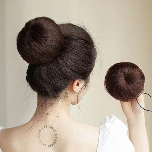 Hårknut med boll Hårknut Syntetiskt Hårknutsförlängning Donut Verktyg Knuthår Rulle Hår Chignon Styling U6p2 light brown 1pcs