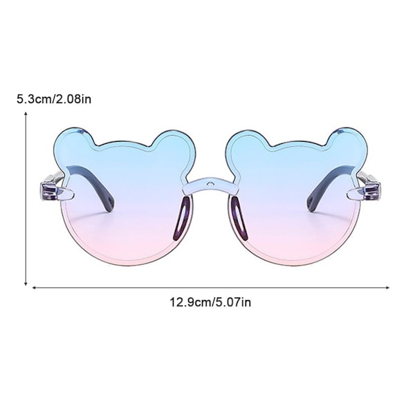 Barn Glasögon Björnformade Solglasögon Akryl Glasögon Tecknade U5L2 Utomhusskydd Solskydd UV-bländning PINK one-size 3pcs
