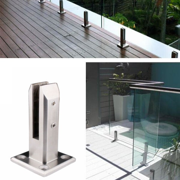 Räckesklämma Glas Klämma Golvstående Trappor Balkong Spindlar-Balustrad. F1R7
