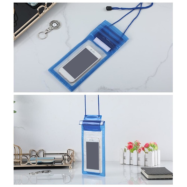 Vattentät Väska Transparent Dammtät Förseglad Dykväska Pekskärm. ~χ U9S7 A8H4  blue 11x27