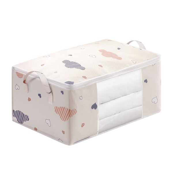1 X Förvaringsväska för Kläder Stor Kapacitet Organizer för Täcken Filt Säng Q2U7 white M 1pcs