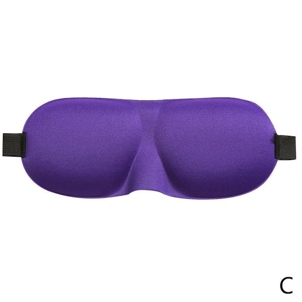 3D Reseögonmask Sovmask Vadderad Skugga Skydd Vila Avslappning Sovbindel Z1O0 purple one-size