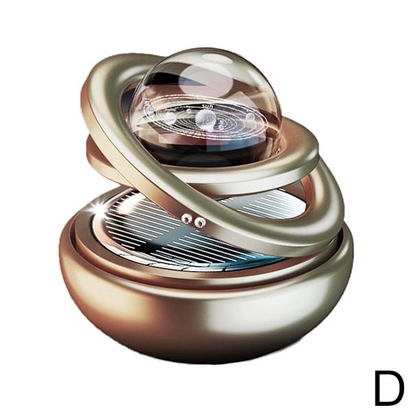 Bil Luftfräschare Solenergi, Soldriven Bil Luftfräschare & Aromspridare, Roterande Luftrenare för Bilinteriör, Automatisk Rotation forsilver One size