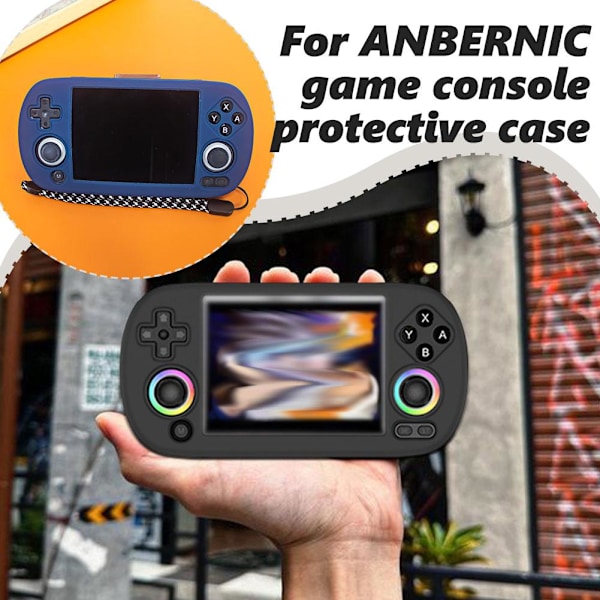 för Anbernic RG40xx H Skyddsfodral Stöttåligt skydd Handhållen R9 Black 1pcs