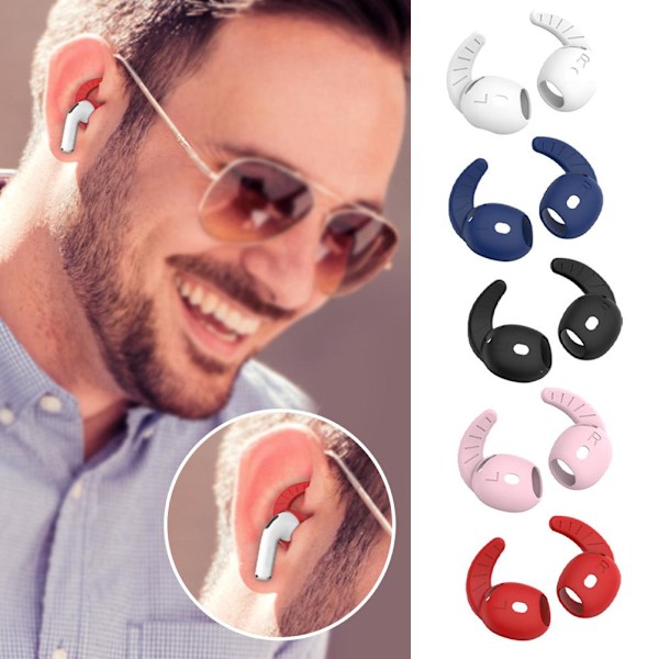 5 Par Öronkrokar Mjukt Gummi Öronproppshållare Skydd För airpods 4 Tillbehör 2024