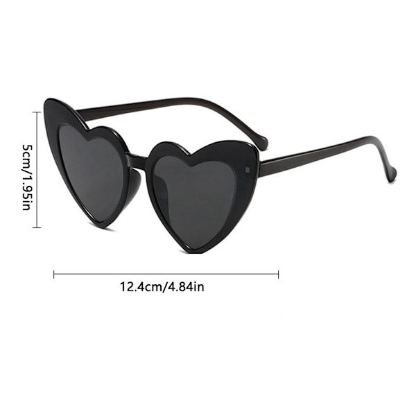 Hjärtformade Solglasögon Dam Mode Oversize Shades Glasögon Sommar Solskydd Resa I2r7 Tea One size