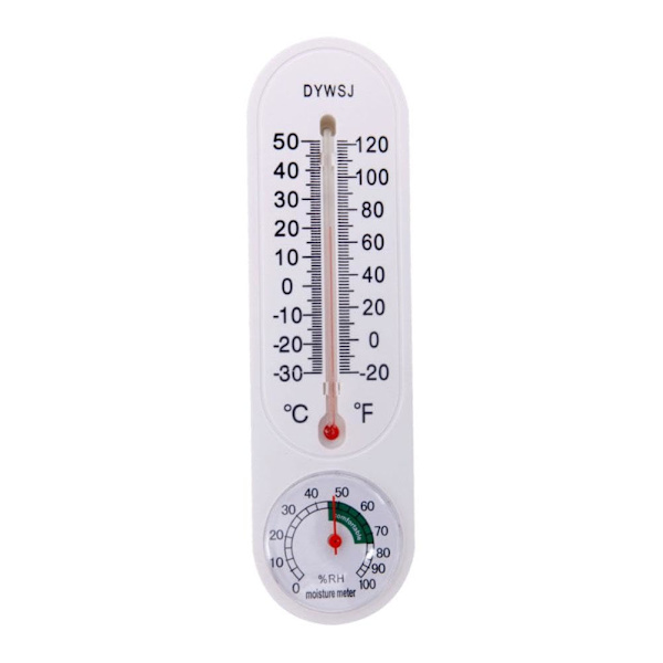Generisk Inomhus/Utomhus Termometer Hygrometer - Exakt Temperatur- & Fuktighetsmätare för Växthus, Hem, Kontor - Digital Display - Bat