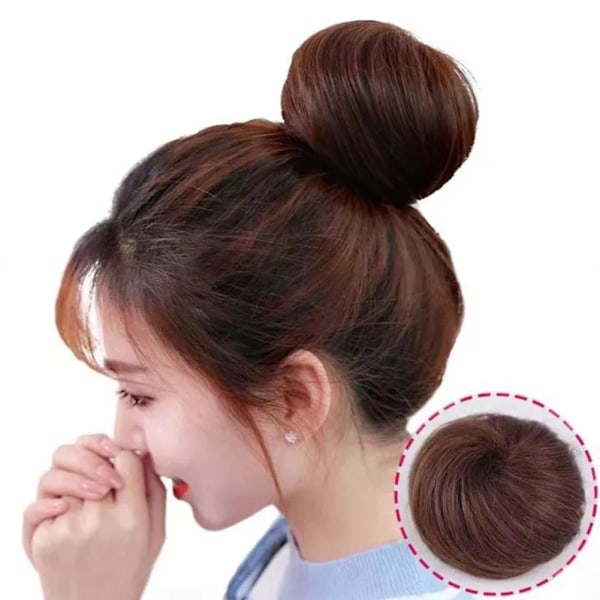 Hårknut med boll Hårknut Syntetiskt Hårknutsförlängning Donut Verktyg Knuthår Rulle Hår Chignon Styling U6p2 dark 1pcs