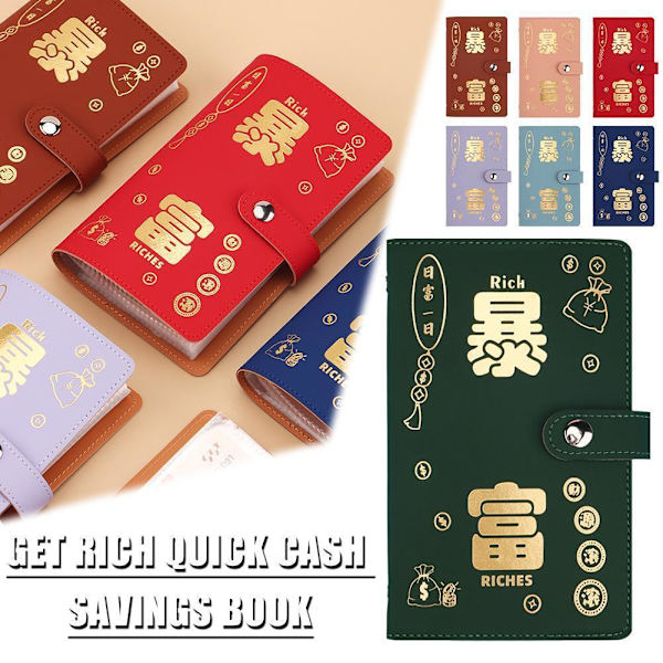 Ny Bli Rik Snabbt Kontantbesparingsbok Förmögenhetsförvaltning Bok Sparclip L4 P1F9 Red One size