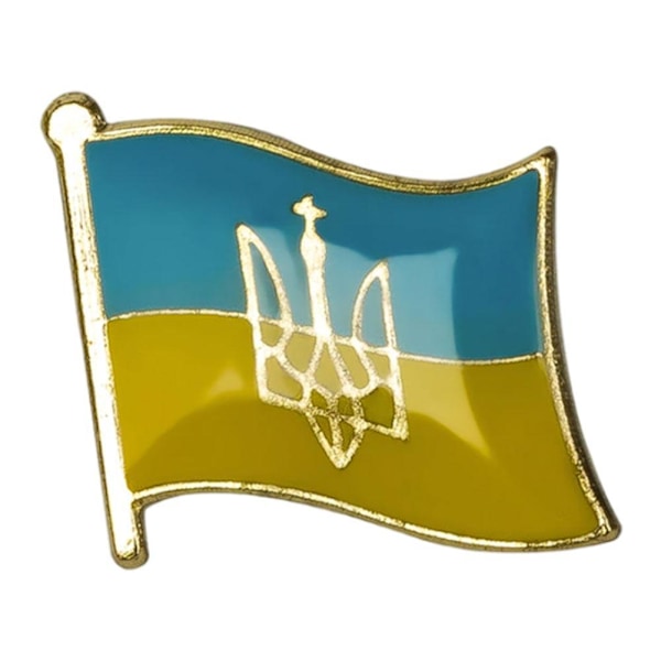 6X UKRAINA FLAGGA MÄRKE PIN BROOCH SLAG REPLIKERA UKRAINSKA STÖD broochA One-size 10pcs