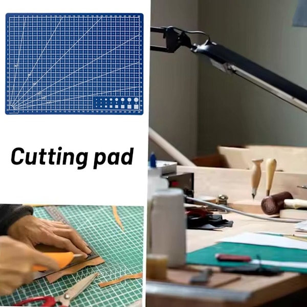 RJSQAQE Självläkande Skärmatta, A3/A4/A5 Roterande Skärmatta Dubbelsidig 5-Lagers Hantverksskärbräda för Tyg Quilting Patchwork Konst Hobby A5 Green 1pc