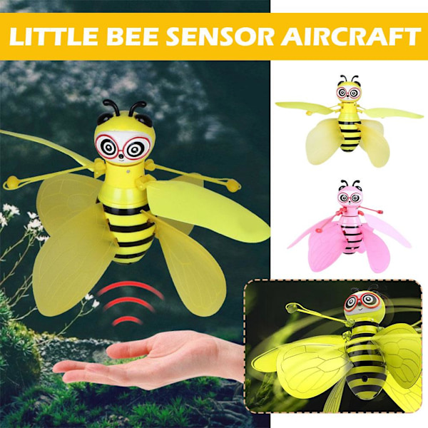Flygande Fée Honungsbi Dockor Magiska Julklappar Infraröd Kontroll Induktioner Snabbt~ yellow one-size