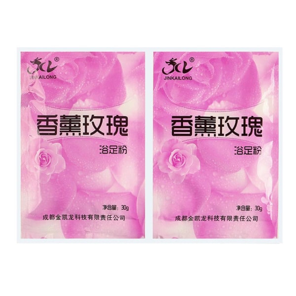 Foot SPA Salt med Exfolieringsscruber - Rose Bubble Bath Powder Purple 2pcs