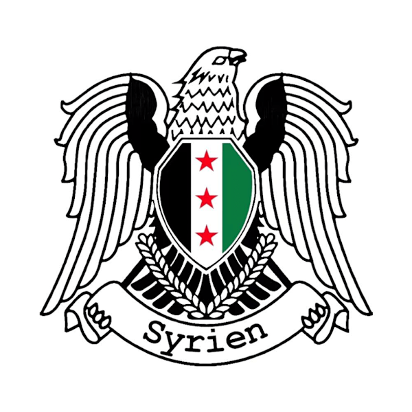 Syrien Flagga Syrisk Vapen Multi Storlekar Bildekal Självhäftande VBest V5P9 B30*29cm One size