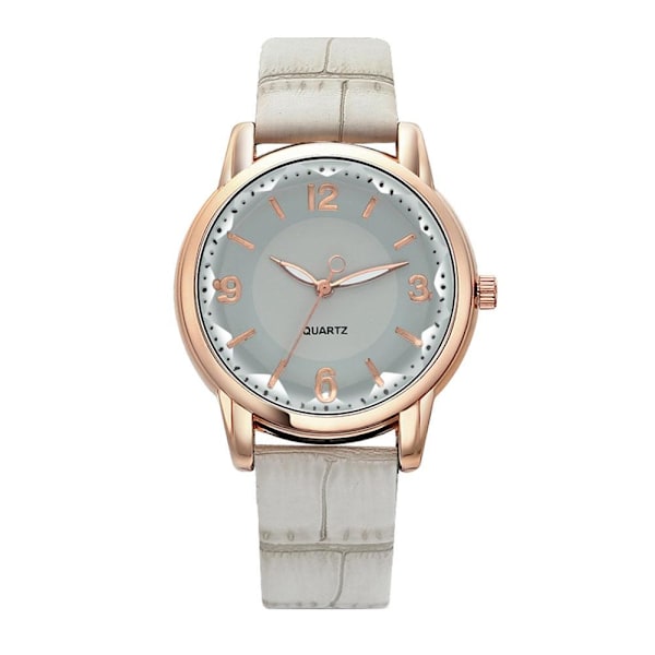Nytt Mode Casual Dam Quartz Klocka PU Läder Färg Armband Flicka Urtavla Klocka Studentpresenter O0X5 Grey One size