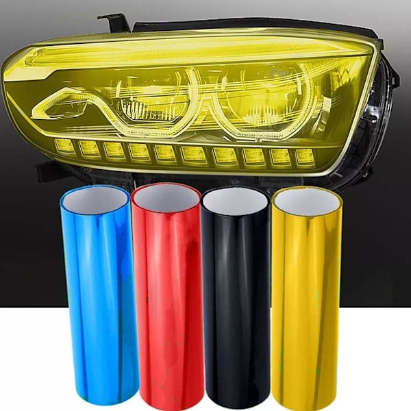 Bil Strålkastare Glansig Färgskiftande Film Färgskiftande Broms Bakljus Fil X9H2 Taillight smoked 30cm*60cm One size