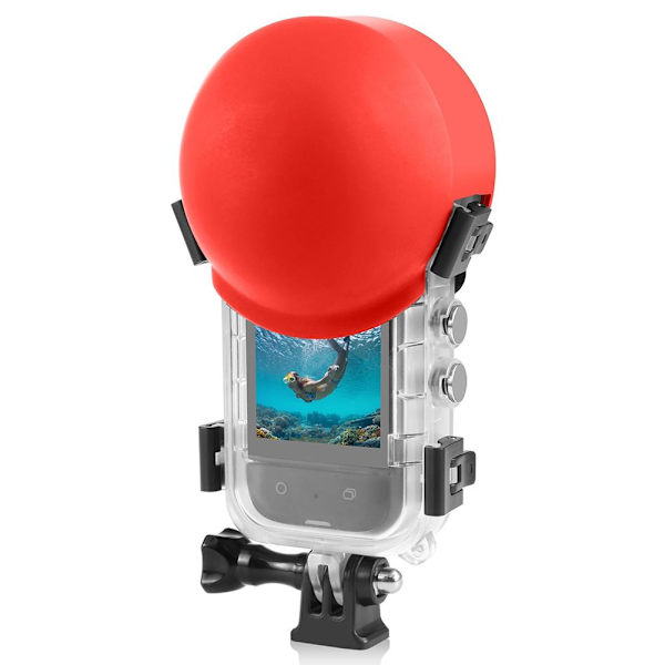 Vattentätt Stöttåligt Fodral Linsskydd Silikonskydd för Insta360 X4 Z3 red for Insta360 X4