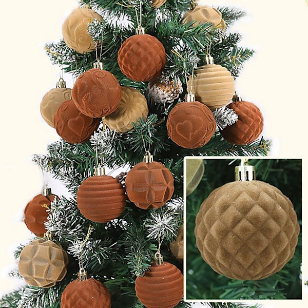 12 st Juldekoration Boll Hängande Hot E5 Red 12pcs