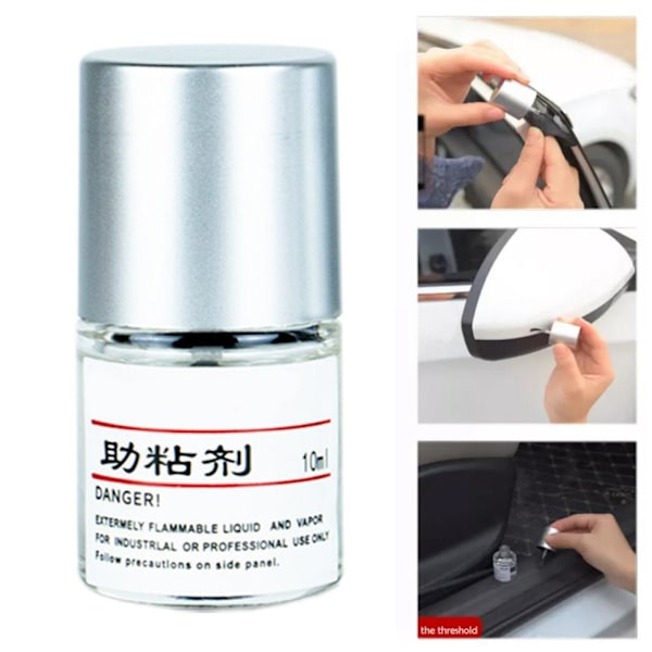 10ml Häftprimer Adhesionsfrämjare Vinylfolie Snabbtorkande Lim Biltillbehör／