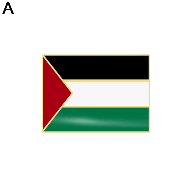 1-20 st Palestinsk Flagga Färg Näve Metall Badge Pin Flagga Brosch - Fritt Palestina UK style3 one-size 3pcs