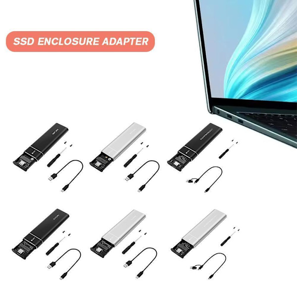 M.2 NVMe SSD-kapsling USB 3.1 Gen 2 till NVMe PCI-E M.2 Drive SSD Hårddisk Ny sliver NGFF
