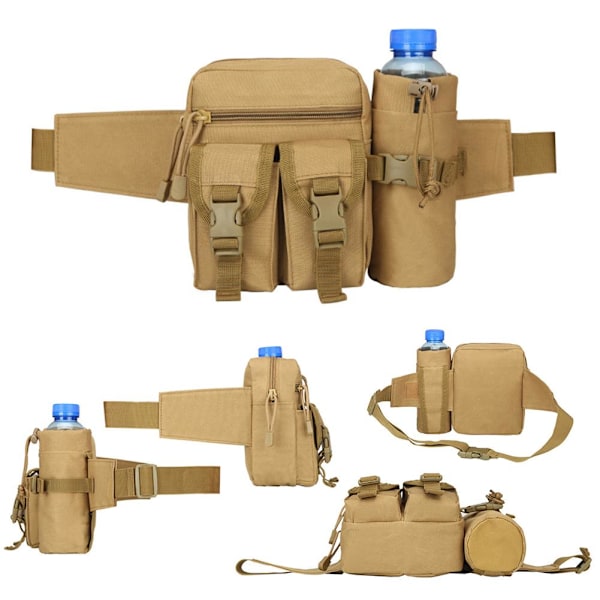 Utomhus Taktisk Midjeväska Militär Camping Vandring Bälte B2H6 C One size