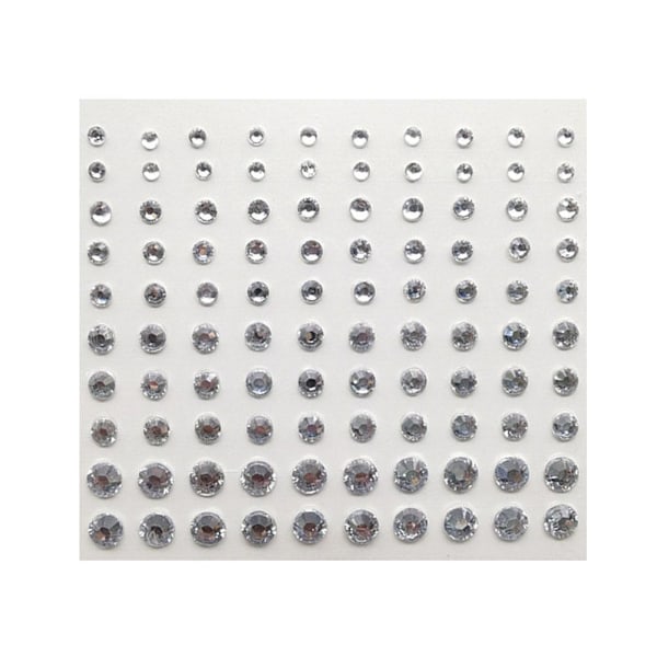 Ögonbrynsmakeup Ansikte Multi-storlek Pärla Ögonbryn Ansikte Borr Strass Dekoration J1Q9 white ab 1pcs