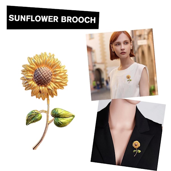 Blombrosch för Kvinnor Flickor Blomma Strass Brosch Pläterad Q8V8 Guld H0O4