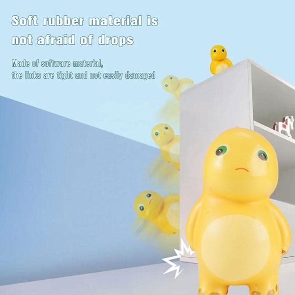 Stressreducerande dinosaurieleksak elastisk persika kläm dekompressionsleksak leksaker söt dekompression Z0O0 yellowA one-size