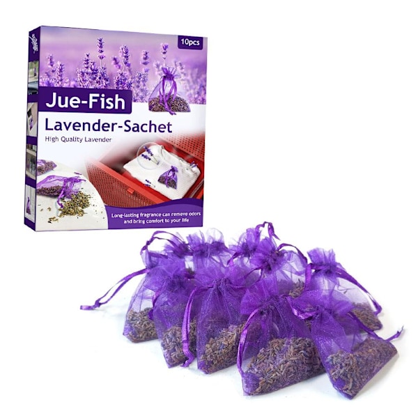 10-pack Lavendelpåsar Torkade Blommor Doftpåsar För Hemmet Lila Doft G7P6