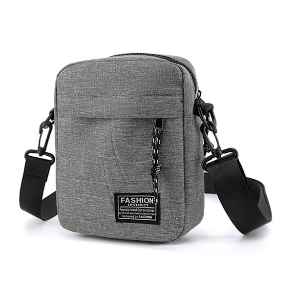 Axelväska för män Oxfordtyg Casual Liten Fyrkantig Väska Crossbody Messenger Bag Gray One size