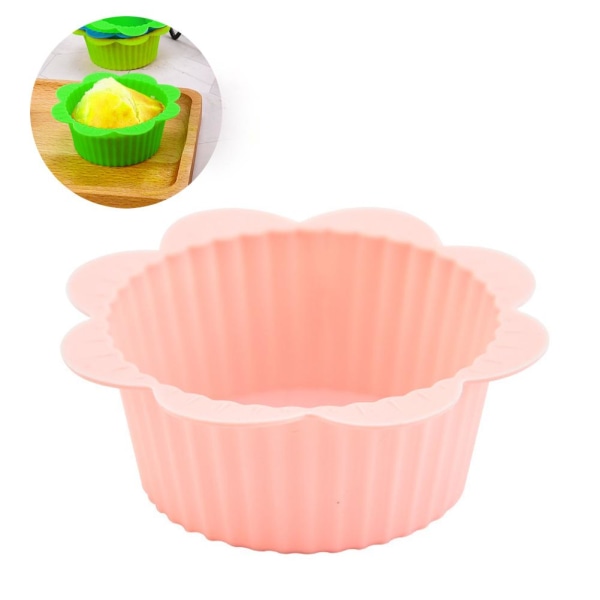 Mini Cupcake Flower Cake Silikon Bakning Cup Muffin Bröllopsverktyg green 1pcs