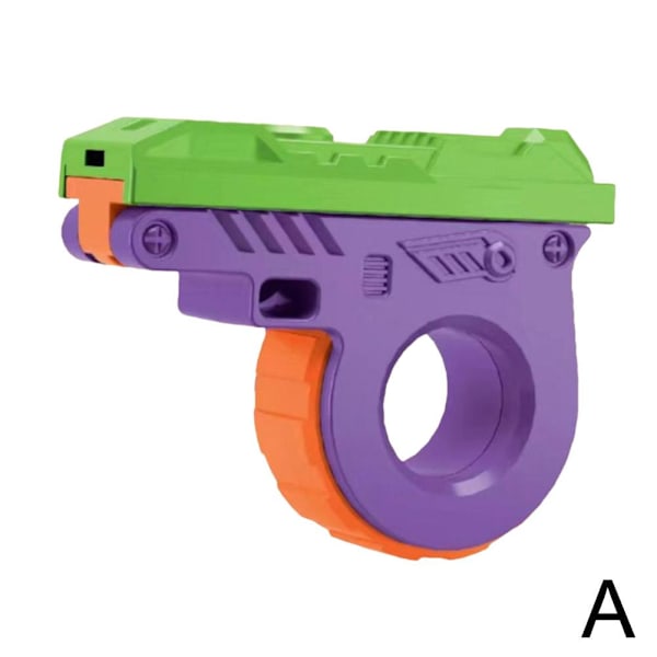 3D Barn Rättika Simulering Revolver Visselpipa Press Leksak Dekompression D9M5 orange one-size