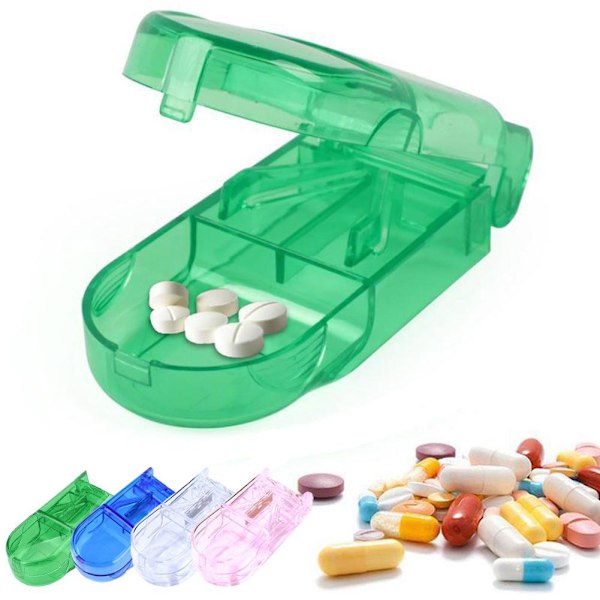 Pillerdelare För Små Piller Tablett Förvaring Delare Fodral white 1pcs