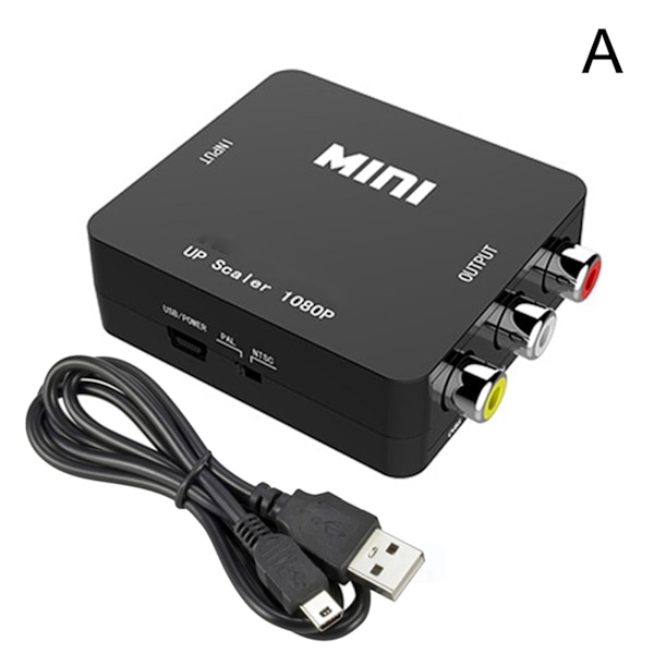 AV Till HDMI-kompatibel Skalare Adapter HD Video Komposit Konverter RCA HOTHOT AV TO HDMI One-size
