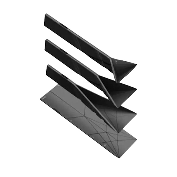 POLYGONS FLAT 3-i-1 MÄTSKEDAR Olika Storlekar Sked Multifunktionell^ Black L