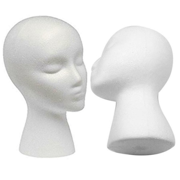 Polystyren Unisex Skum Mannekänghuvud Display Modell Docka Kvinnliga Peruker Bäst