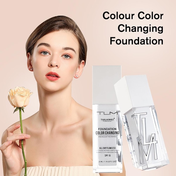 Färgskiftande Foundation för Mogen Hy Magic Color Changing TLM Make up^