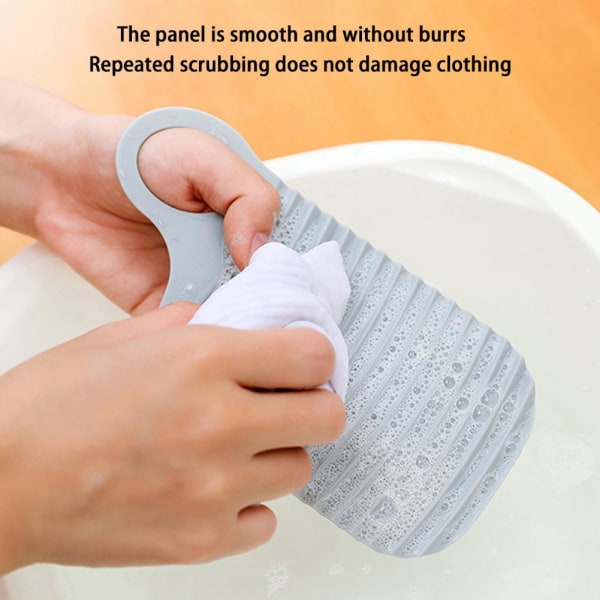 Silikon tvättbräda - Handhållen mini tvättbräda i plast W grey oen