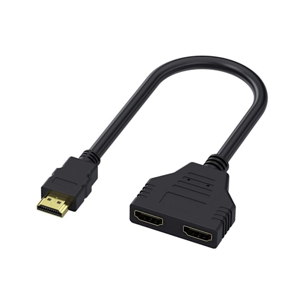 HDMI Splitter Adapterkabel 1 Ingång 2 Utgångar för Kontorsmonitor PC Laptop 1080p*