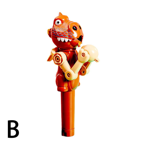 Creative Lollipop Robot Hållare Dinosaur Eat Lollipops Case Cand brown one