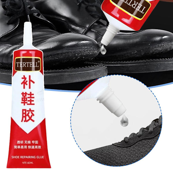 GINTBN Skolim, Skolim för Reparation av Sula, 60ml Sneakerslim, Starkt Multifunktionellt Lim för Sneakers, Vandringsskor, Stövlar