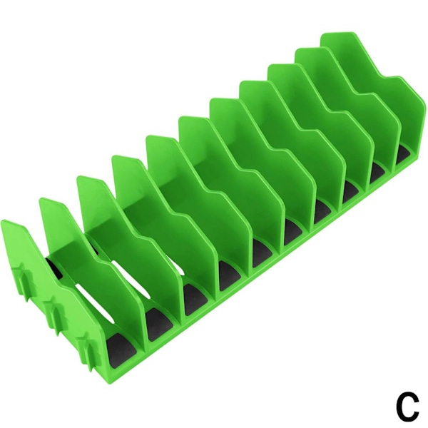 ABS Verktygsorganisator 10-facks Nyckelförvaringshållare Tångskärare Green One size