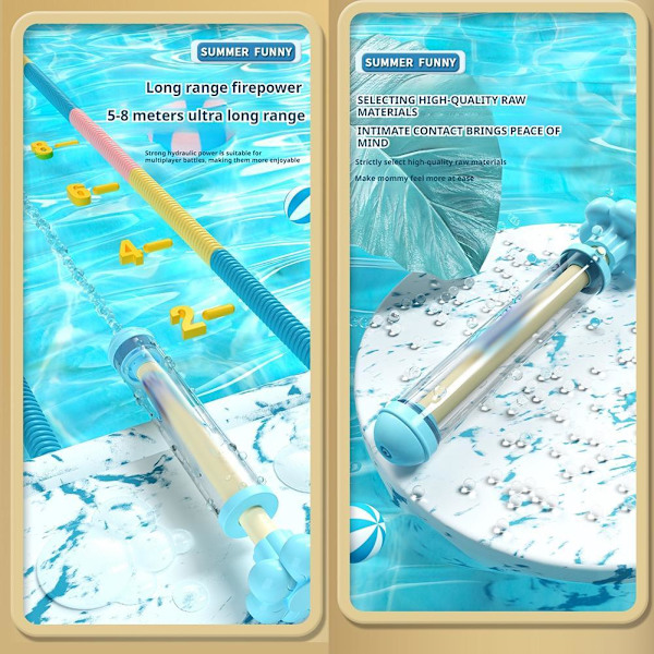 Vatten Blaster Tube Barn Spray Leksak Utomhus Sommar Pool ✨y Blötläggningsspel Present Kul J7U1