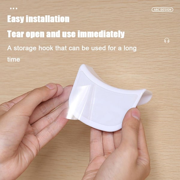 1-fack Hörlursfäste Förvaringskrok DE P9G1 S9J2 white one-size