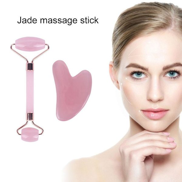 Roller för Ansikte Hals Öga Harts Ansiktsmassage Instrument Hälsovård Scrapi V4E7 White double-ended roller 40g