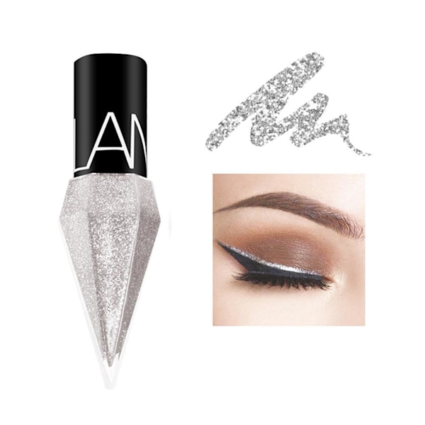 Glitter Eyeliner Flytande Skimmer Ögonpenna Långvarig Makeup Glittrig Öga K6J6 ivory One-size