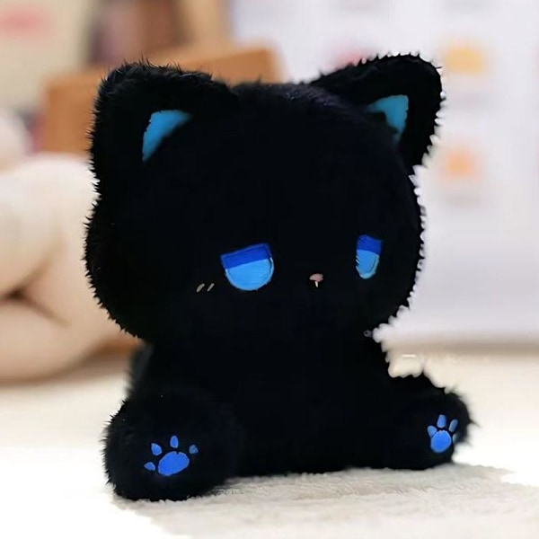 Fashion Emo Kitten Plysch Björn Docka Leksak Tecknad Fluffigt Djur Gosig Samlarobjekt Stoppad T2v1 Golden eyes 1pcs