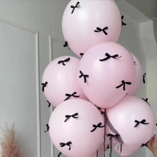 Rosa Rosettballonger, 5 st 12\" Rosa Ballonger & 30 st Mini Rosa Sati F 1set